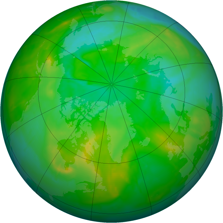 Arctic ozone map for 28 July 2010